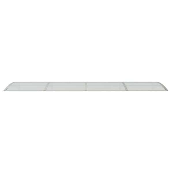 dørbaldakin 400x100 cm polycarbonat grå