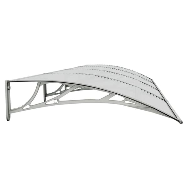 dørbaldakin 400x100 cm polycarbonat grå