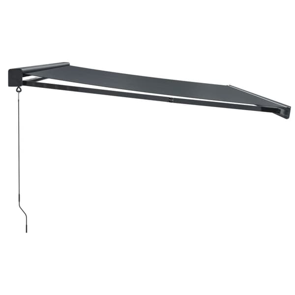 Markis infällbar antracit 4x3 m tyg&aluminium