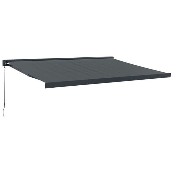 Markis infällbar antracit 4x3 m tyg&aluminium