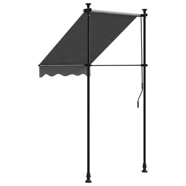vidaXL Uttrekkbar markise antrasitt 100x150 cm stoff og stål