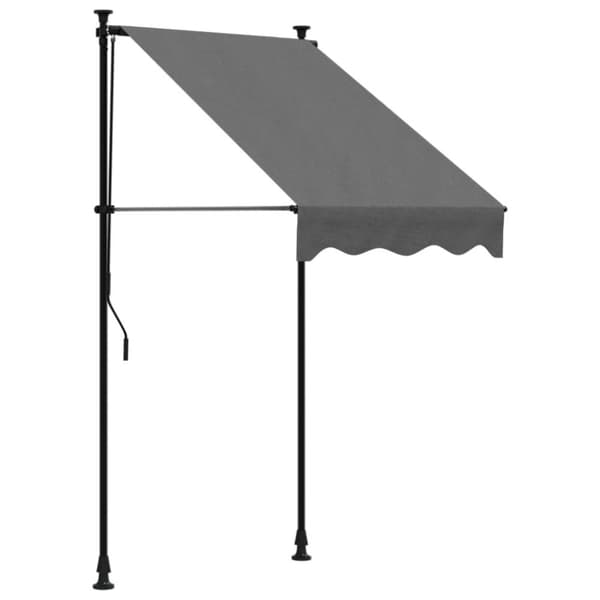 vidaXL Uttrekkbar markise antrasitt 100x150 cm stoff og stål