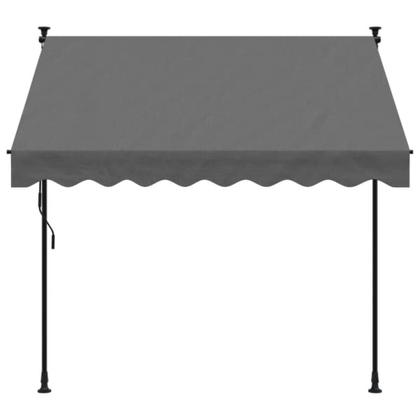 vidaXL Sisäänkelattava markiisi antrasiitti 200x150 cm kangas ja teräs