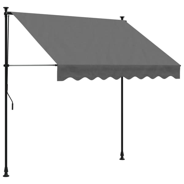 vidaXL Sisäänkelattava markiisi antrasiitti 200x150 cm kangas ja teräs