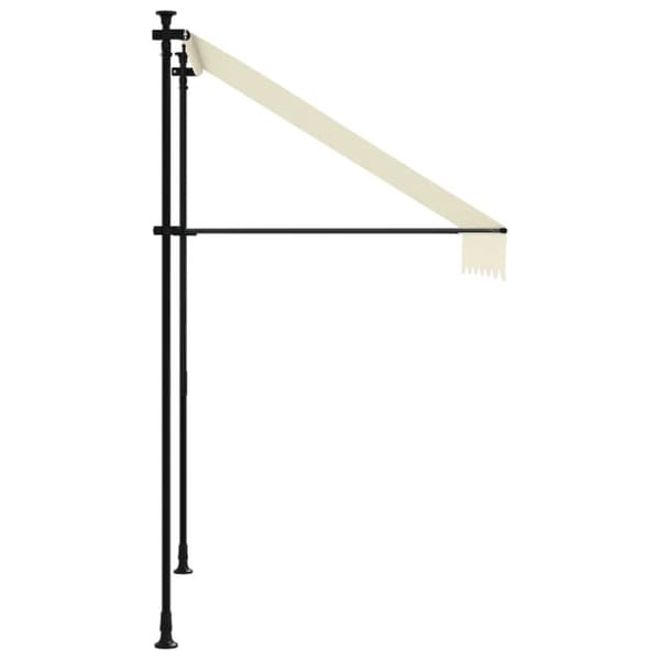 vidaXL Markis infällbar gräddvit 150x150 cm tyg och stål