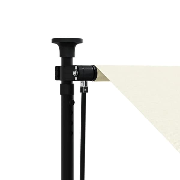 vidaXL Uttrekkbar markise kremhvit 200x150 cm stoff og stål