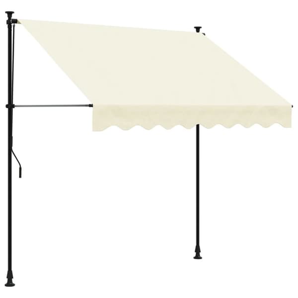 vidaXL Sisäänkelattava markiisi kerma 200x150 cm kangas ja teräs