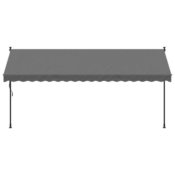 vidaXL Uttrekkbar markise antrasitt 400x150 cm stoff og stål