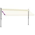 Miniatyrbilde 6 av 11: vidaXL Uttrekkbar markise kremhvit 400x150 cm stoff og stål