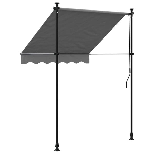 vidaXL Markis infällbar antracit 150x150 cm tyg och stål