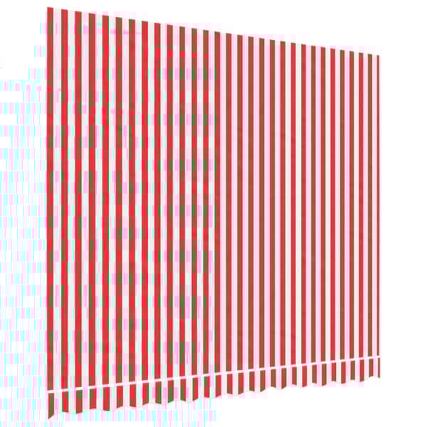 vidaXL Erstatningsduk for markise rød og hvit stripe 3x2,5 m