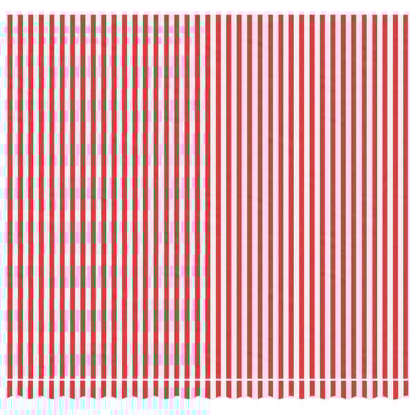 vidaXL Erstatningsduk for markise rød og hvit stripe 4x3,5 m