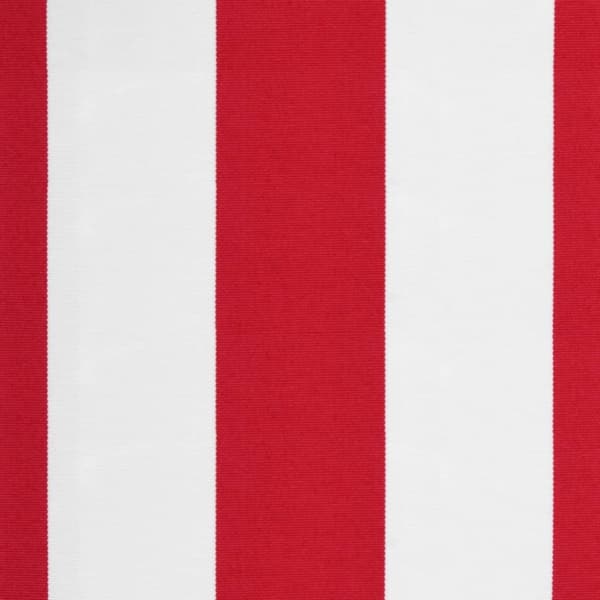vidaXL Erstatningsduk for markise rød og hvit stripe 4x3,5 m