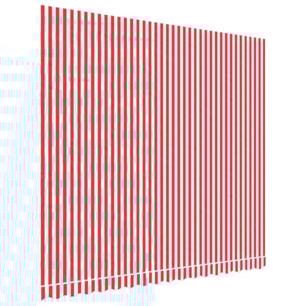 vidaXL Erstatningsduk for markise rød og hvit stripe 4x3,5 m