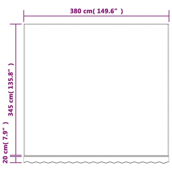 vidaXL Vaihtokangas markiisiin punavalkoraidallinen 4x3,5 m