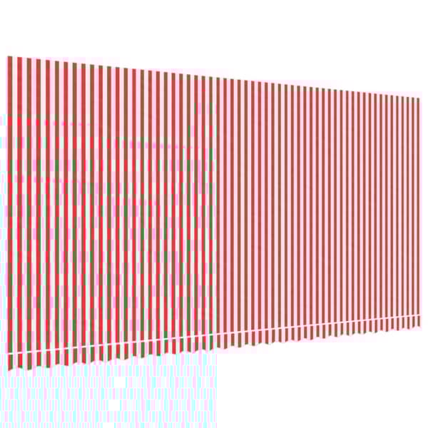 vidaXL Erstatningsduk for markise rød og hvit stripe 6x3 m