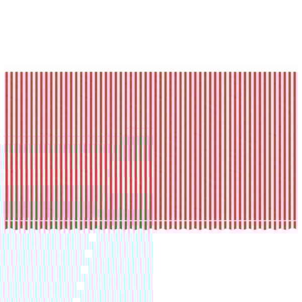 vidaXL Erstatningsduk for markise rød og hvit stripe 6x3 m