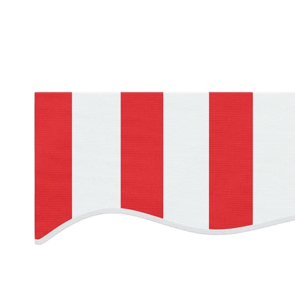 vidaXL Erstatningsduk for markise rød og hvit stripe 5x3 m
