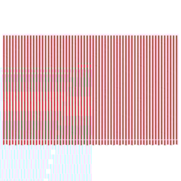 vidaXL Erstatningsduk for markise rød og hvit stripe 6x3,5 m