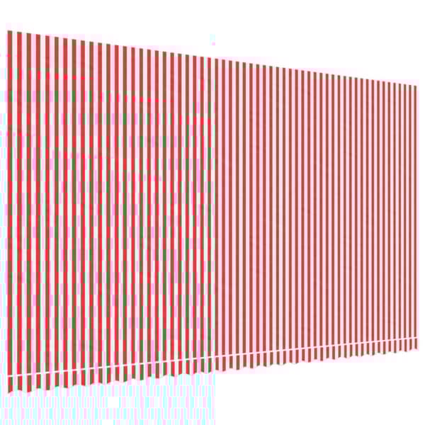 vidaXL Erstatningsduk for markise rød og hvit stripe 6x3,5 m