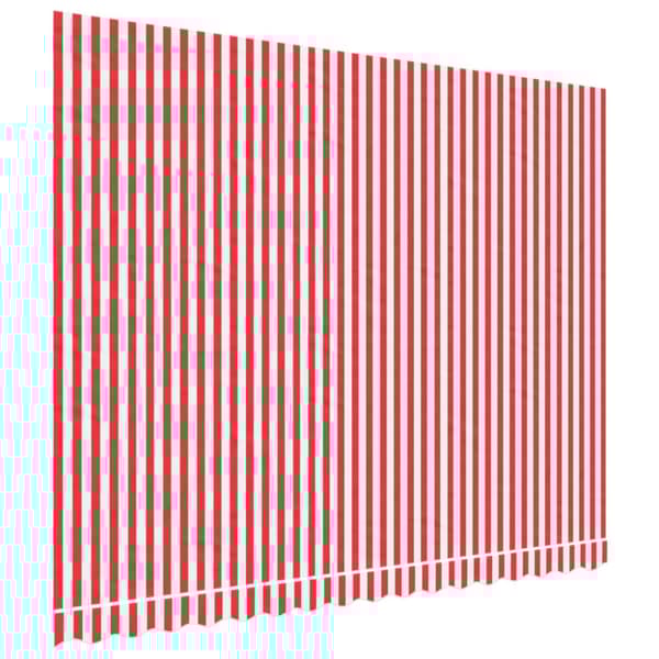 vidaXL Erstatningsduk for markise rød og hvit stripe 4x3 m