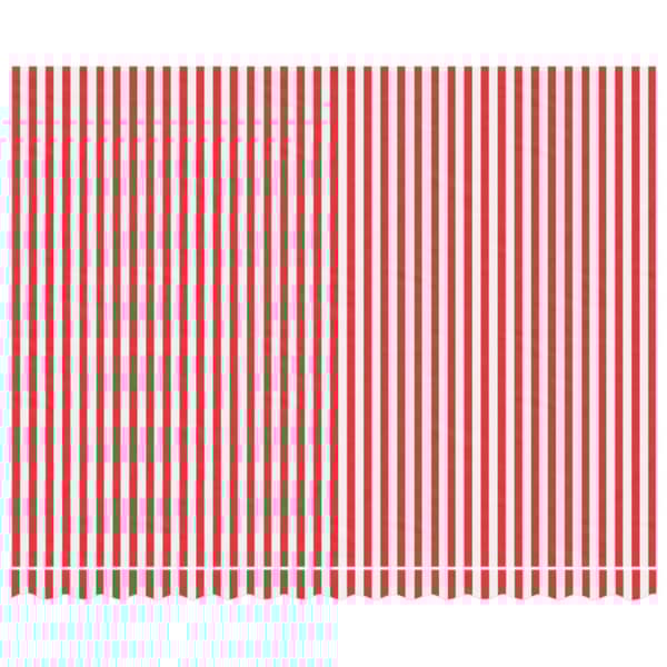 vidaXL Erstatningsduk for markise rød og hvit stripe 4x3 m