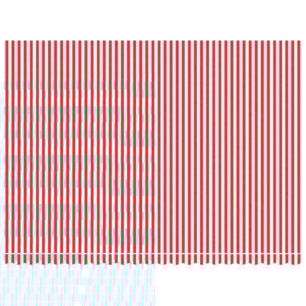 vidaXL Erstatningsduk for markise rød og hvit stripe 5x3,5 m
