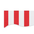 Miniatyrbilde 5 av 7: vidaXL Erstatningsduk for markise rød og hvit stripe 5x3,5 m