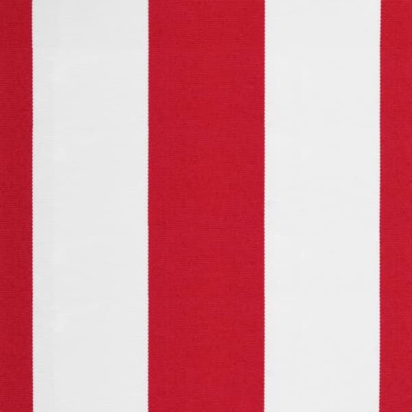 vidaXL Erstatningsduk for markise rød og hvit stripe 5x3,5 m