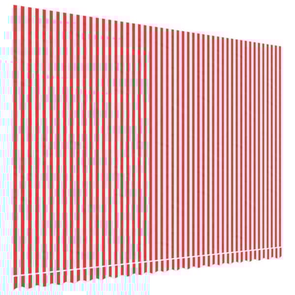 vidaXL Erstatningsduk for markise rød og hvit stripe 5x3,5 m
