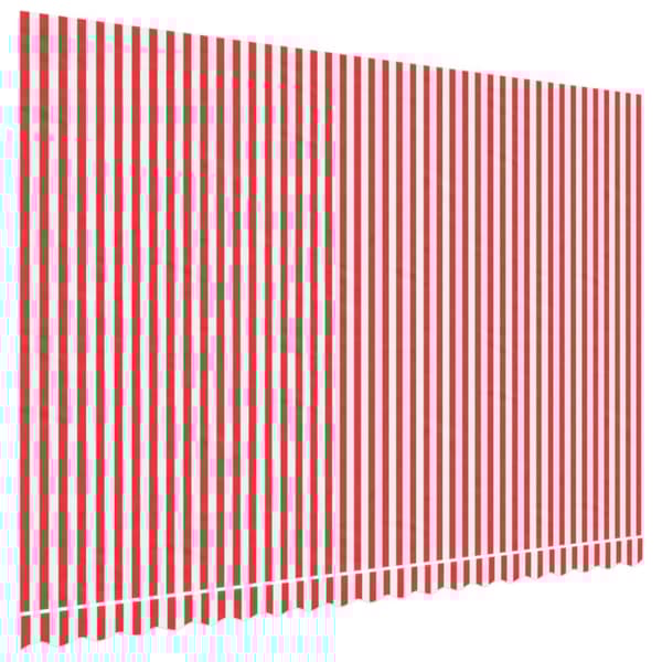 vidaXL Erstatningsduk for markise rød og hvit stripe 4,5x3 m