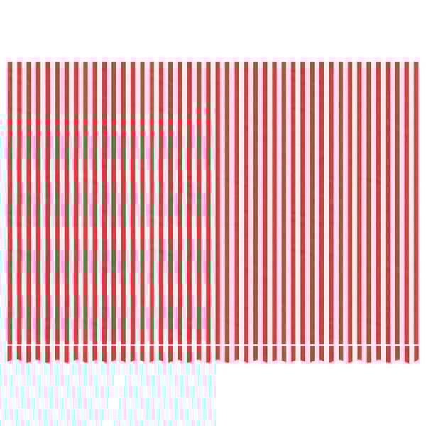 vidaXL Erstatningsduk for markise rød og hvit stripe 4,5x3 m