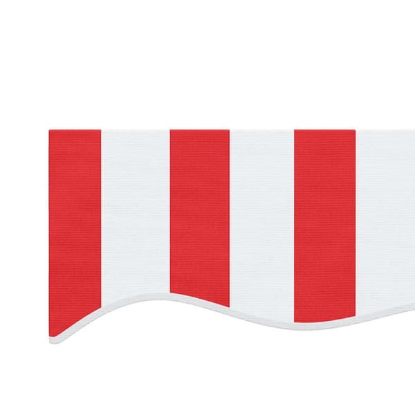 vidaXL Erstatningsduk for markise rød og hvit stripe 4,5x3 m
