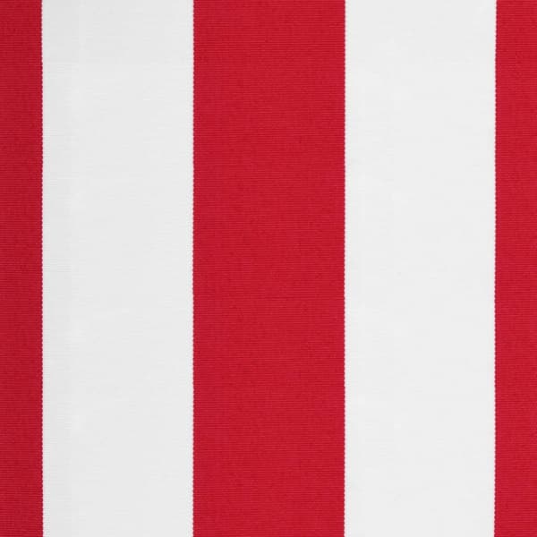vidaXL Erstatningsduk for markise rød og hvit stripe 4,5x3 m