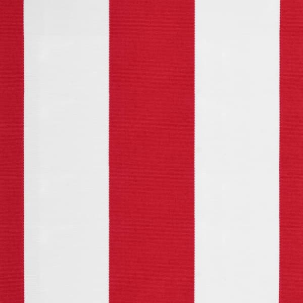 vidaXL Erstatningsduk for markise rød og hvit stripe 4,5x3 m
