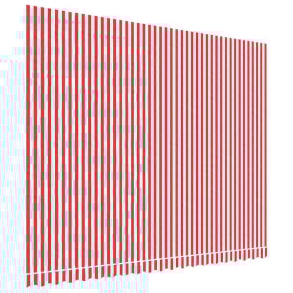 vidaXL Erstatningsduk for markise rød og hvit stripe 4,5x3 m