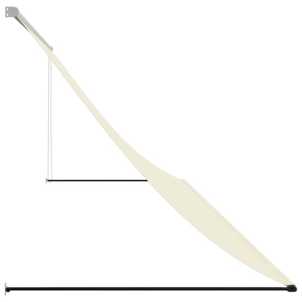 vidaXL Uttrekkbar markise kremhvit 350x150 cm stoff og stål