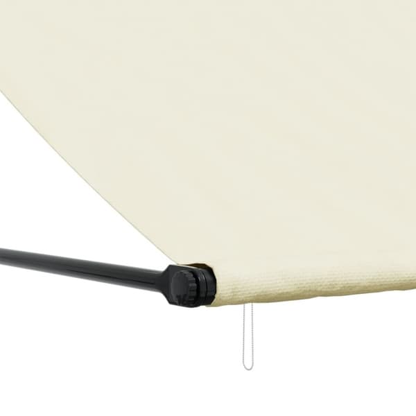 vidaXL Uttrekkbar markise kremhvit 350x150 cm stoff og stål