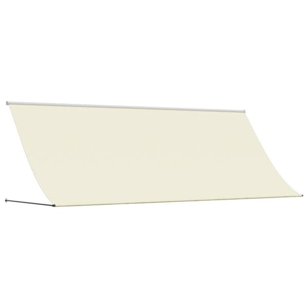 vidaXL Uttrekkbar markise kremhvit 350x150 cm stoff og stål