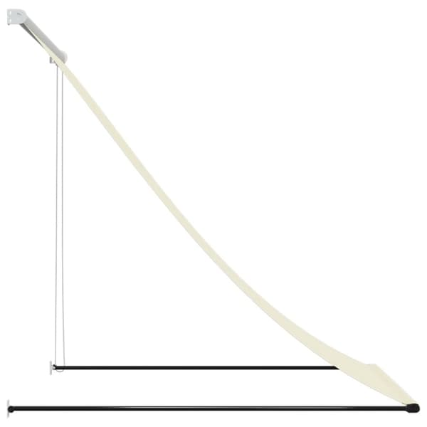 vidaXL Uttrekkbar markise kremhvit 100x150 cm stoff og stål