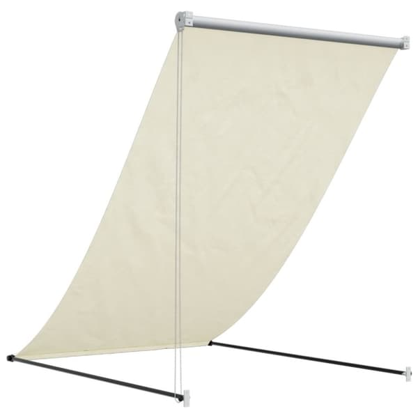 vidaXL Uttrekkbar markise kremhvit 100x150 cm stoff og stål