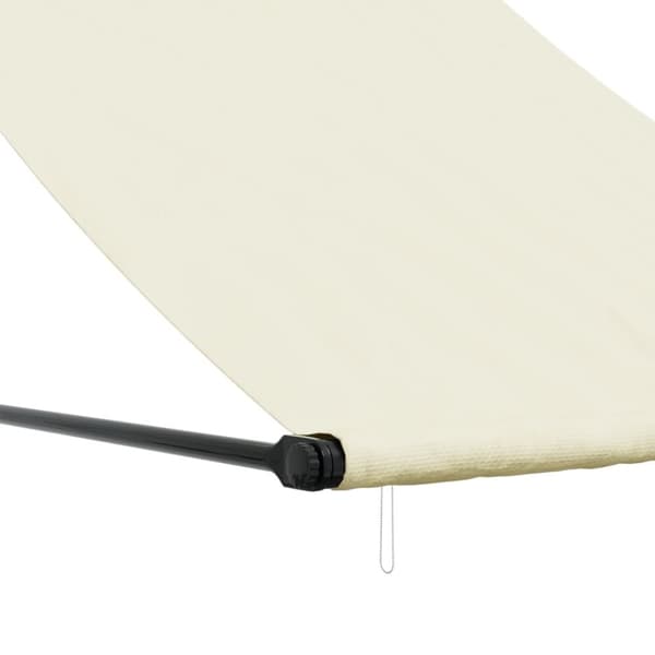 vidaXL Uttrekkbar markise kremhvit 100x150 cm stoff og stål