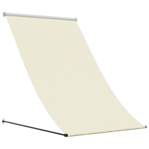 vidaXL Uttrekkbar markise kremhvit 100x150 cm stoff og stål