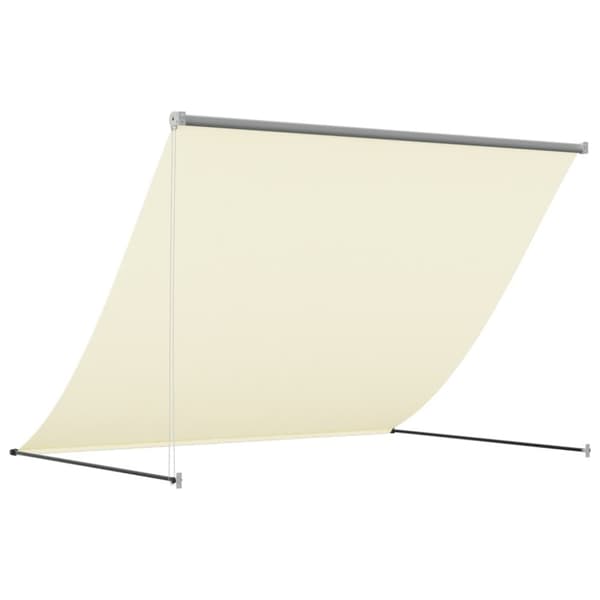 vidaXL Markis infällbar gräddvit 250x150 cm tyg och stål