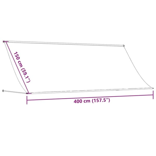 vidaXL Uttrekkbar markise antrasitt 400x150 cm stoff og stål