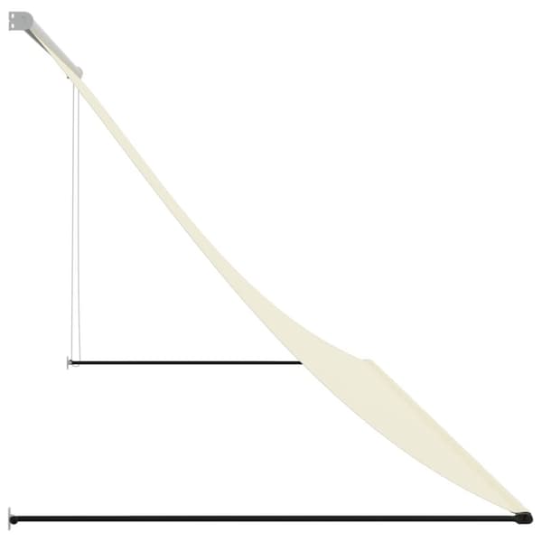 vidaXL Uttrekkbar markise kremhvit 300x150 cm stoff og stål