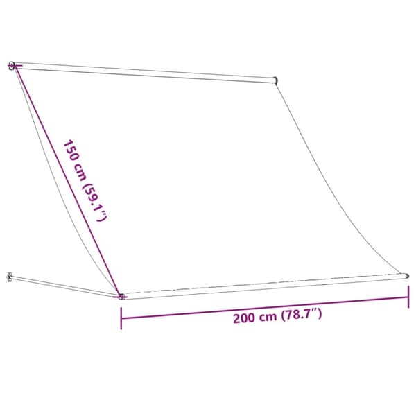 vidaXL markise 200x150 cm sammenrullelig stof og stål antracitgrå