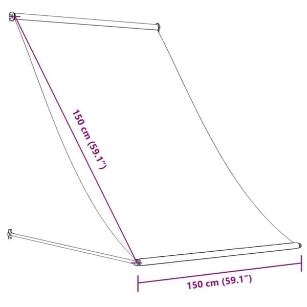 vidaXL markise 150x150 cm sammenrullelig stof og stål antracitgrå