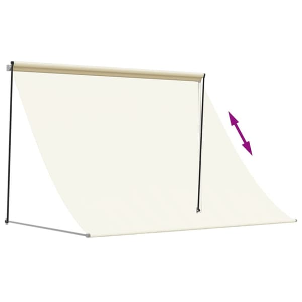 vidaXL markise 200x150 cm sammenrullelig stof og stål cremefarvet