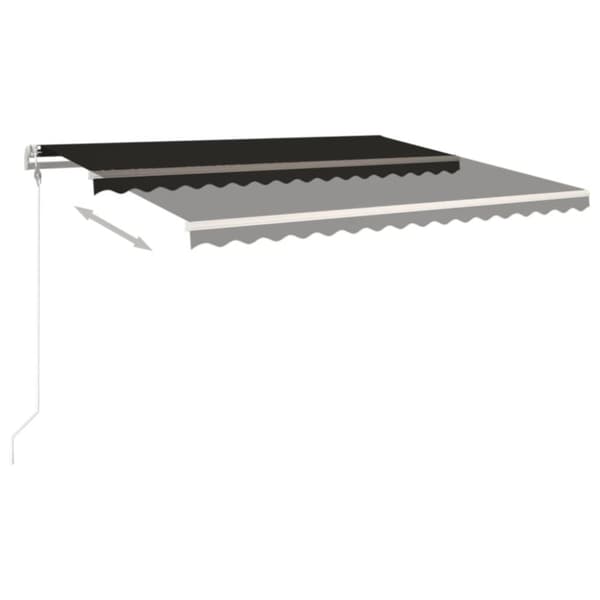 Markis automatiskt infällbar 450x350 cm antracit